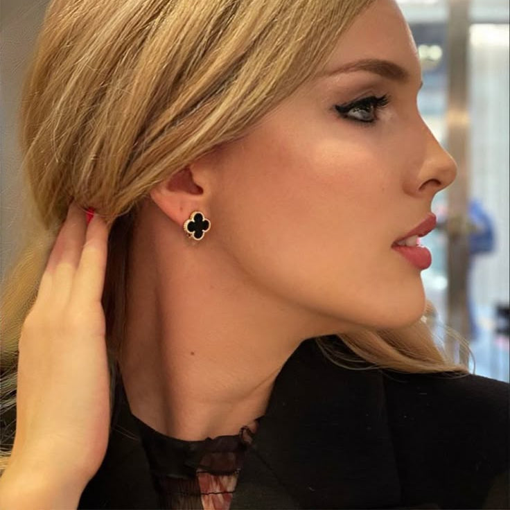 CLOVER | BLACK EARRINGS